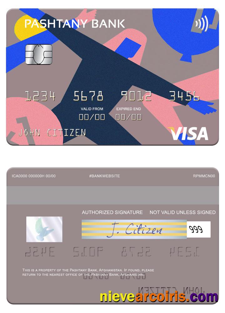 Afghanistan Pashtany Bank visa card